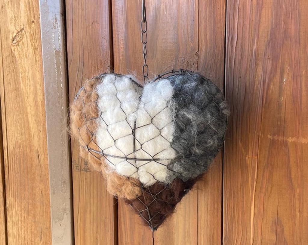 🔥LAST DAY 50% OFF - 🕊️🏡Handmade Natural Alpaca Fiber Bird Nesting Heart❤️Bird lovers gift