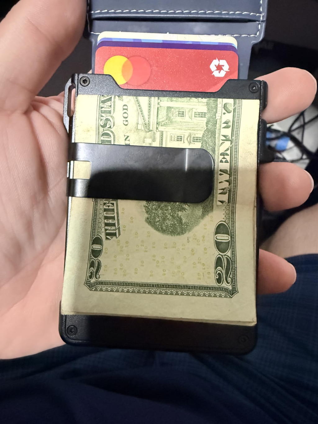 ⚡70K+ SOLD!-Wallet for Men - with Pop Up Aluminum Case Money Clip Slim Leather Slots Credit Card Holder RFID Blocking Bifold Minimalist Wallet